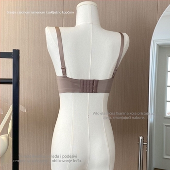 Push-up grudnjak bez čelične obruče, cupa u obliku dlana za podizanje, od najlona, podstava 70–80%, fiksni dvostruki kaiševi, prozračan, košarice s tankim gornjim dijelom i debelim donjim dijelom.