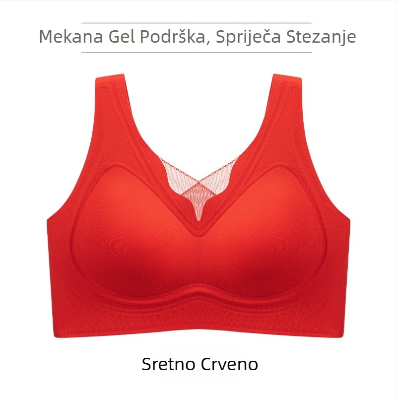 Ženski grudnjak s punim čašicama, tanki kalup od pjene, najlon tkanina i podstava, fiksne naramenice, bez čeličnih prstena