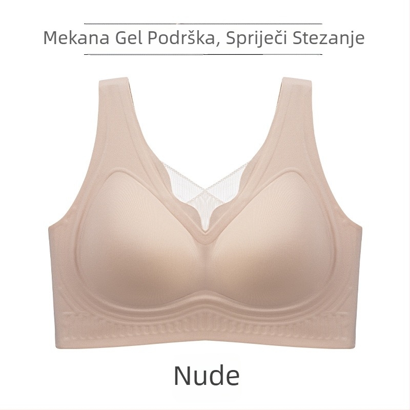 Ženski grudnjak s punim čašicama, tanki kalup od pjene, najlon tkanina i podstava, fiksne naramenice, bez čeličnih prstena