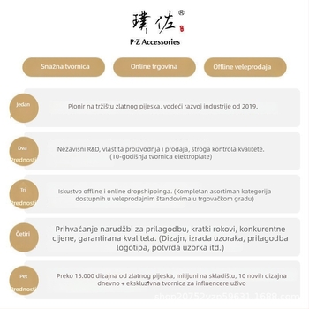 NAUŠNICE – Četiri lista cvijeta sa cirkonima, bakrena podloga, elektroplakiranje, vintage stil – PZ Accessories