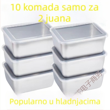 Kutija za ručak od nehrđajućeg čelika s poklopcem, trostruki sloj, pravokutnog oblika, za prehranu, kapacitet ispod 300 ml, mikrovalna kompatibilna, zamrzavanje