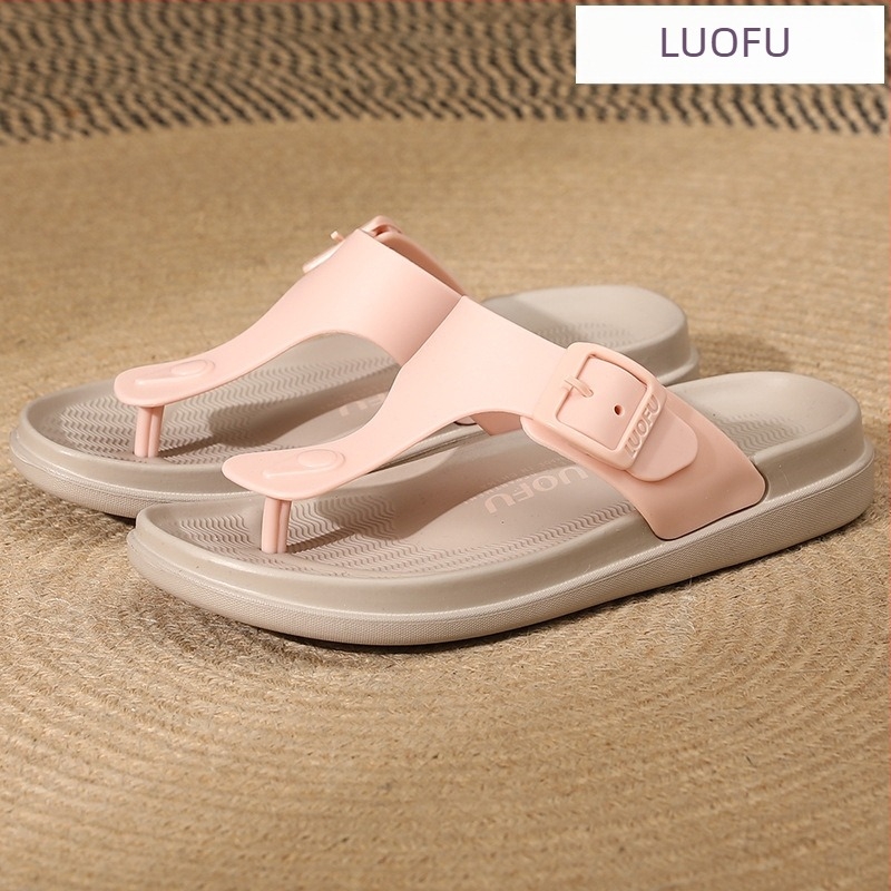Ženske sandale flip-flop tipa T, PVC gornji dio, EVA đon, debljina đona 2 cm, ravna peta, oblik prsta: riblja kost