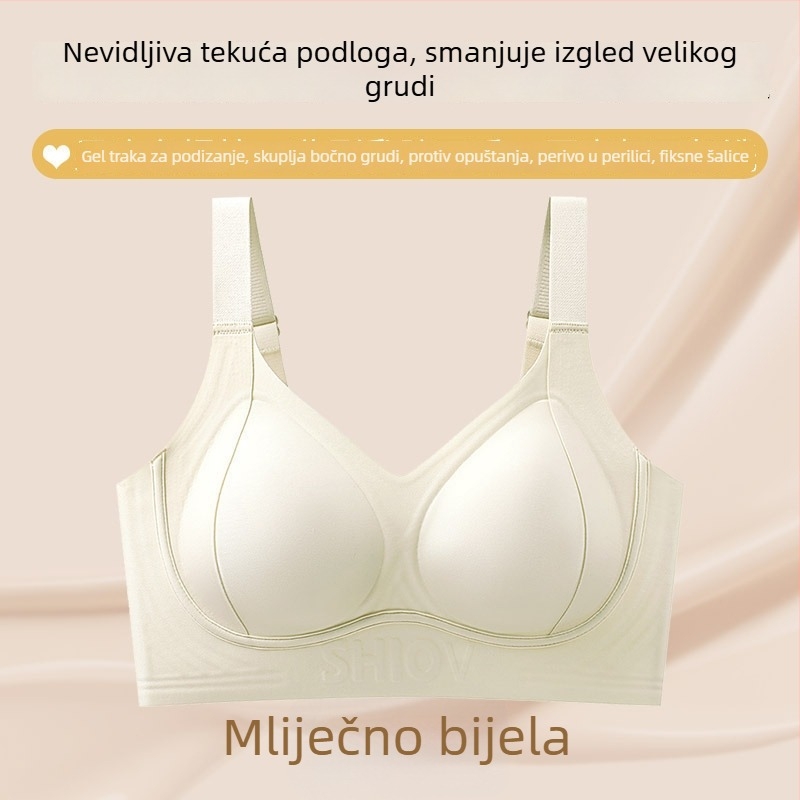 Original bezšivna grudnjak za žene s velikim košem – tanak materijal, mekana podrška, oblikovanje grudi, protiv spuštanja