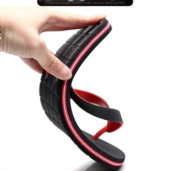 Muške japanke za ljeto, za vanjsku upotrebu, mekana podloga, antislip gumeni potplat, PVC gornji dio, injekcijska izrada đona