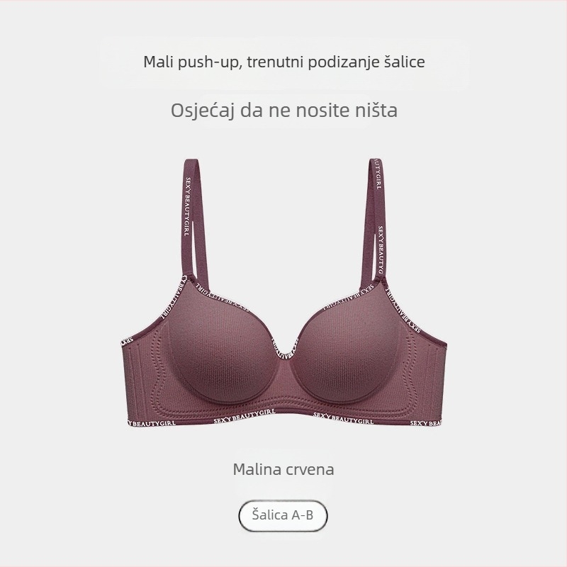 Bešavni grudnjak za žene s mekanom podrškom, protiv opuštanja, debela oblik košarice (najlon tkanina, prozračna)
