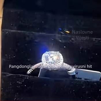 Prsten Manxi Jewelry – Srebro 925, kvadratni oblik, polirano elektroplatiranje, ženski vilinski stil