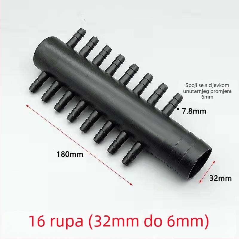 Vortex pumpa za kisik s ventilatorom, dijelnikom protoka, poroznim difuzorom zraka i trostrukim izlazom zraka