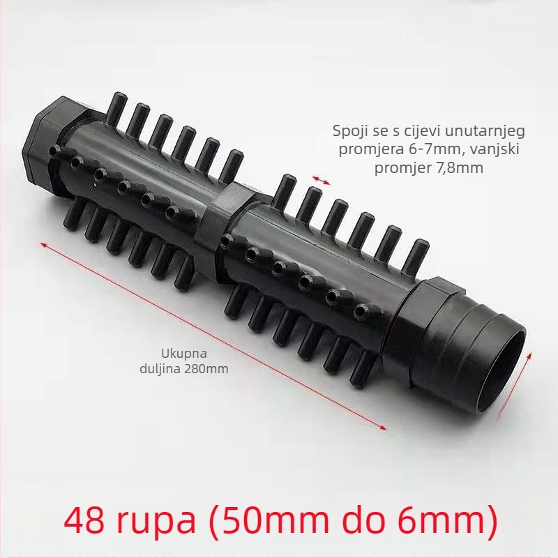 Vortex pumpa za kisik s ventilatorom, dijelnikom protoka, poroznim difuzorom zraka i trostrukim izlazom zraka