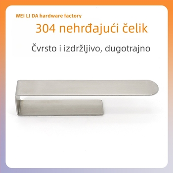U‑oblik držač za ručnike od nehrđajućeg čelika 304, brušeni završni sloj, montaža bez bušenja, nosivost do 6 kg, jednoslojni, moderni minimalistički stil (U; 304; brušeni završni sloj; bez bušenja; 6 kg)