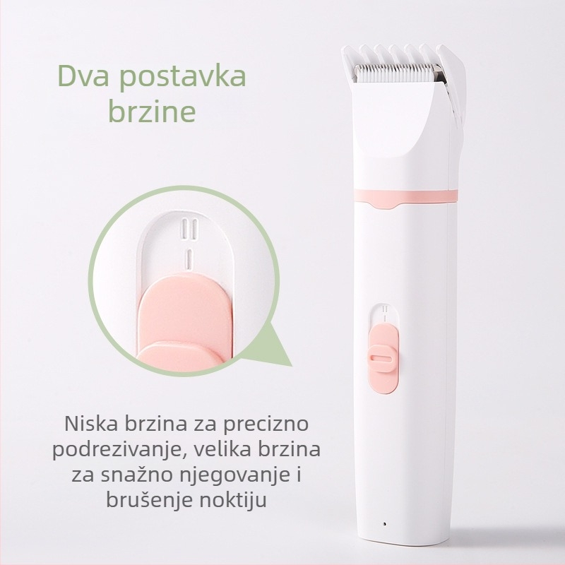 Električna set za njegu kućnih ljubimaca – 4-u-1 komplet s ABS kućištem i porculanskom oštricom, za pse i mačke