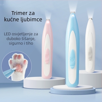 Brusilica za šape kućnih ljubimaca s LED svjetlom, tiho električni kliper za mačke i pse, ABS kućište, model Lb-082223