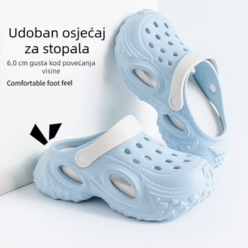 Ženske hole shoes s jednim kaišem, EVA gornji dio i EVA đon, zatvorenim prstima, debela potplata za povećanje visine