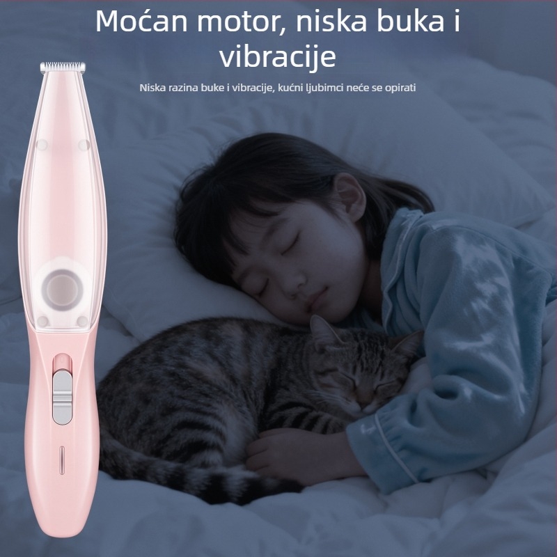 Električni trimer dlake za kućne ljubimce – za mačke i male pse; Materijal: ABS+keramički spoj; Model HW-083328; Marka: HAWoo/Hawor; Izvoz preko granice ekskluzivni izvor nabave: Da; Vlastita marka: Da