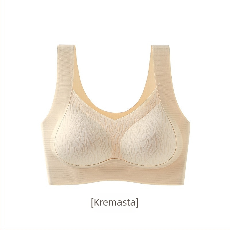 Bešivna ženska grudnjica, bez kostiju, 3/4 košarice, tanke oblikovane čašice, podizanje leđa i bočno sužavanje, pull-on model, fiksni remeni