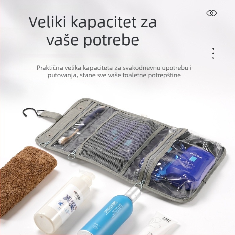 Zidno viseći neseser za toaletne potrepštine, podjela mokro/suho, Oxford platno, putna kozmetička torba Yixiang