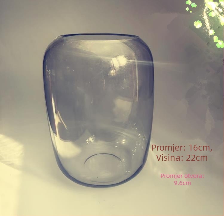 Stolna vaza za mikro-pejzažni biljku — običajno staklo, marka Enlightenment Source, kartonsko pakiranje, postavljanje na površinu, dostupne privatne marke