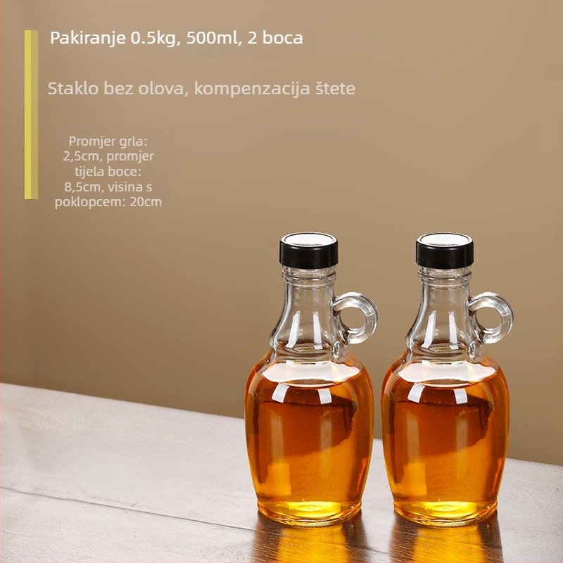 Staklena boca za ulje sa zatvaračem, hrana siguronosti, za sezamovo ulje i čajno ulje, automatsko otvaranje i zatvaranje