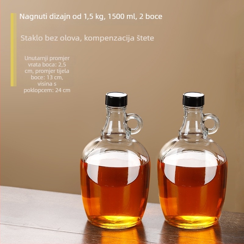 Staklena boca za ulje sa zatvaračem, hrana siguronosti, za sezamovo ulje i čajno ulje, automatsko otvaranje i zatvaranje