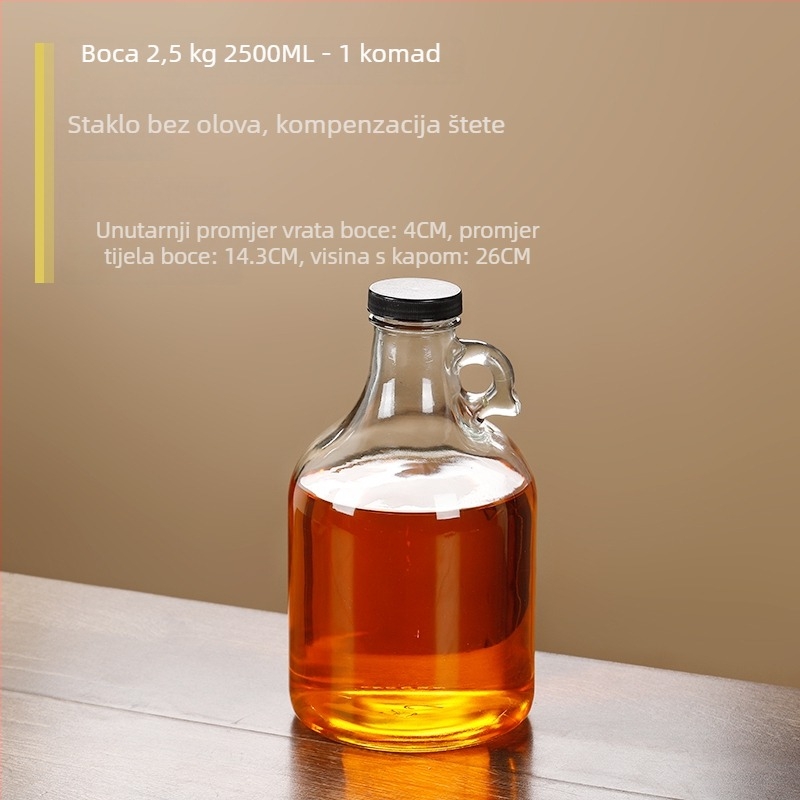 Staklena boca za ulje sa zatvaračem, hrana siguronosti, za sezamovo ulje i čajno ulje, automatsko otvaranje i zatvaranje