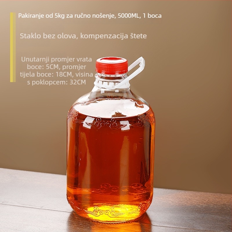 Staklena boca za ulje sa zatvaračem, hrana siguronosti, za sezamovo ulje i čajno ulje, automatsko otvaranje i zatvaranje