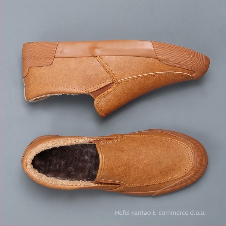 Muške casual slip-on loaferice, PU gornji dio, gumena potplat, okrugli nos, niska peta (1–3 cm), za sve sezone