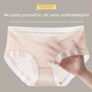Trudničke gaćice od najlona s pamukom u prednjem klinu, niska linija, prozračne, podrška za trbuh, za trudnoću od ranog do kasnog razdoblja