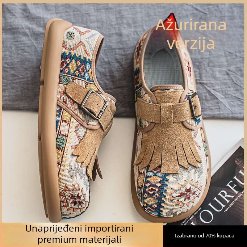 Muške platnene loaferice slip-on, prozračne, srednje visine, gumena potplata, PVC ulozak