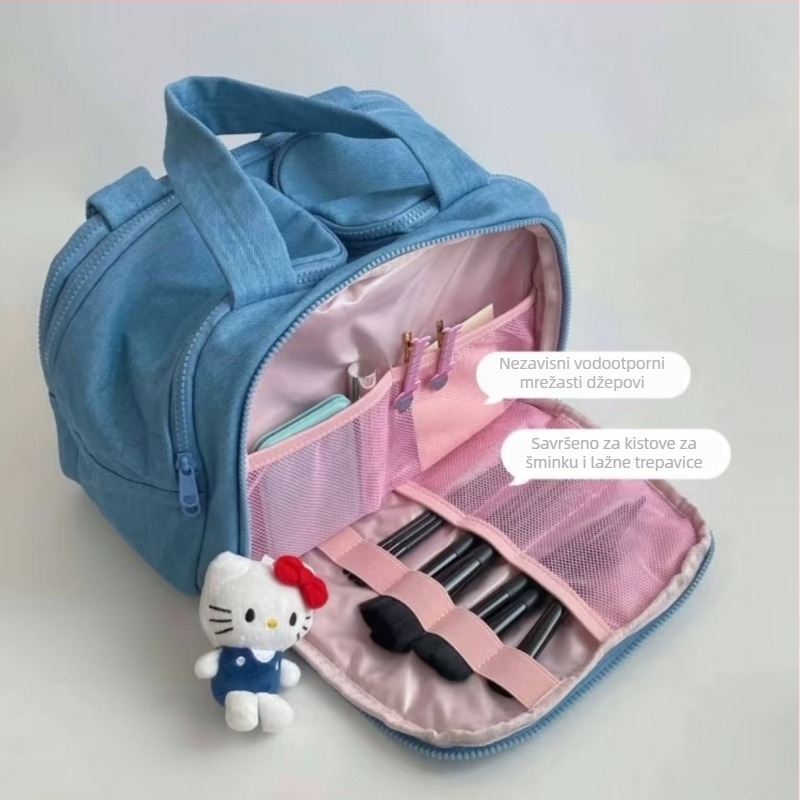 Kozmetička torbica za žene, vanjski materijal najlon, podstava od poliestera, zatvarač, ležerni putnički stil, Youchuan marka, izdanje jesen 2025.