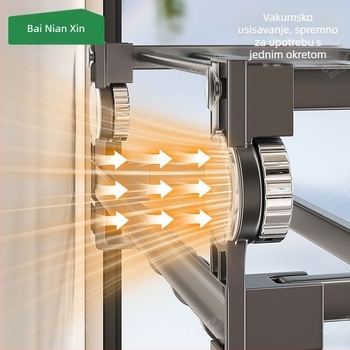 Space Aluminum Suction Cup držač ručnika - sklopni, bez bušenja, dvostruka kupaonica, CE certifikat