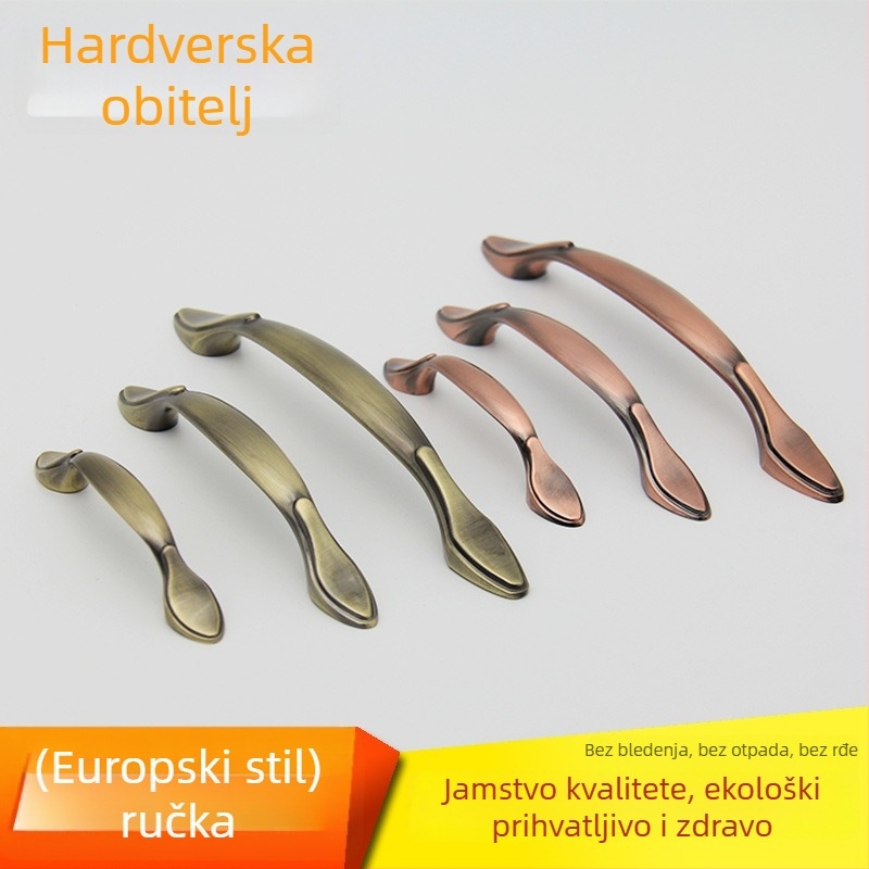 Antička ručka za ladice i ormariće, cinkova legura, elektroplatirano, novi kineski stil, model 022