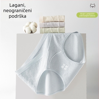 V-oblik pamučne gaćice za trudnoću, niskog struka, visoka elastičnost, produženi međunožje, ženska plus veličina