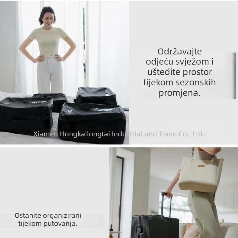 Pravokutna vakuumska kompresijska torba – TPU, 36–55L, povećava kapacitet, najlon podstava, za putovanja