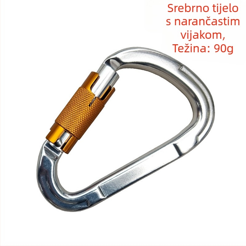 Karbiner s brzom otpuštanja, automatsko zaključavanje, aluminijska legura, 25 kN, marka Q&C, paket 100 kom