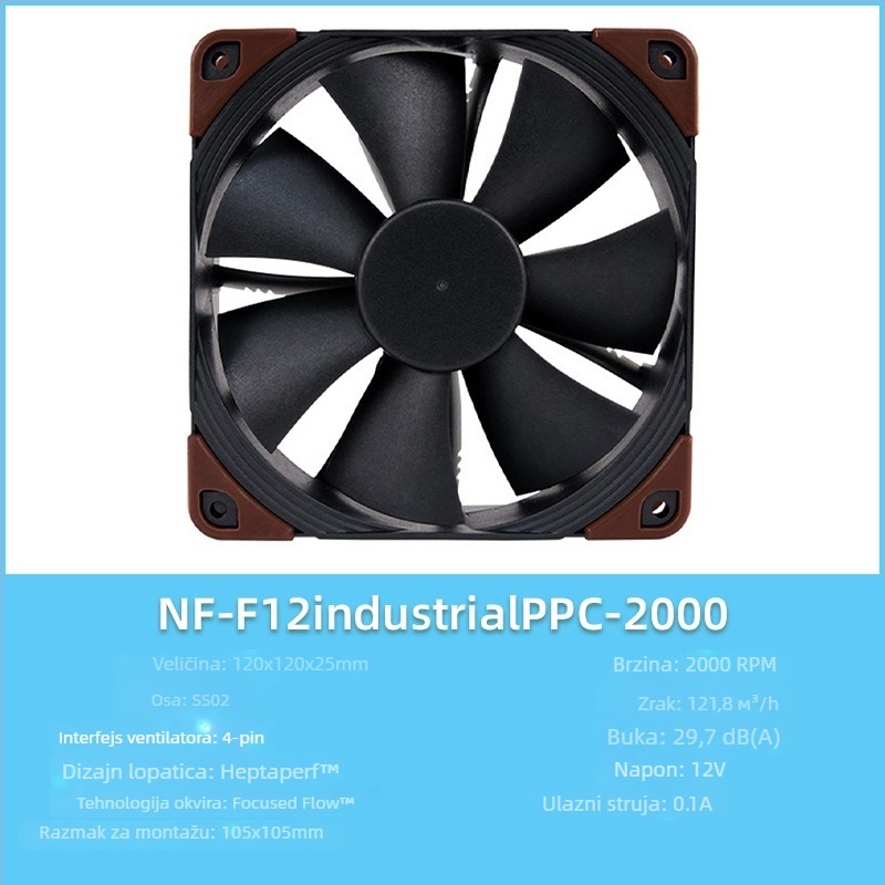 Owl F12/P12 serija PC kućište ventilator, PWM inteligentna kontrola temperature, 5V, 1500 RPM, ležaj SSO2
