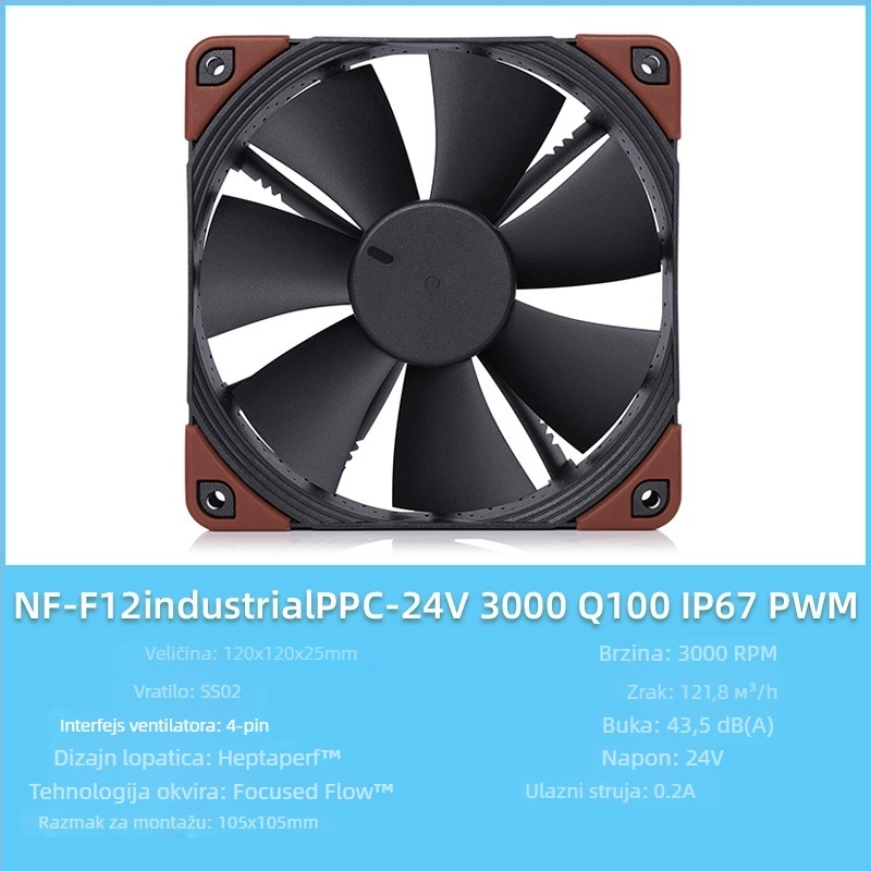 Owl F12/P12 serija PC kućište ventilator, PWM inteligentna kontrola temperature, 5V, 1500 RPM, ležaj SSO2