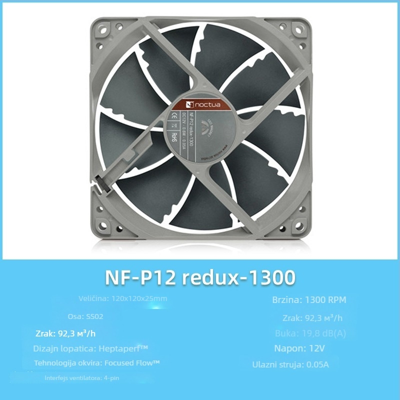 Owl F12/P12 serija PC kućište ventilator, PWM inteligentna kontrola temperature, 5V, 1500 RPM, ležaj SSO2