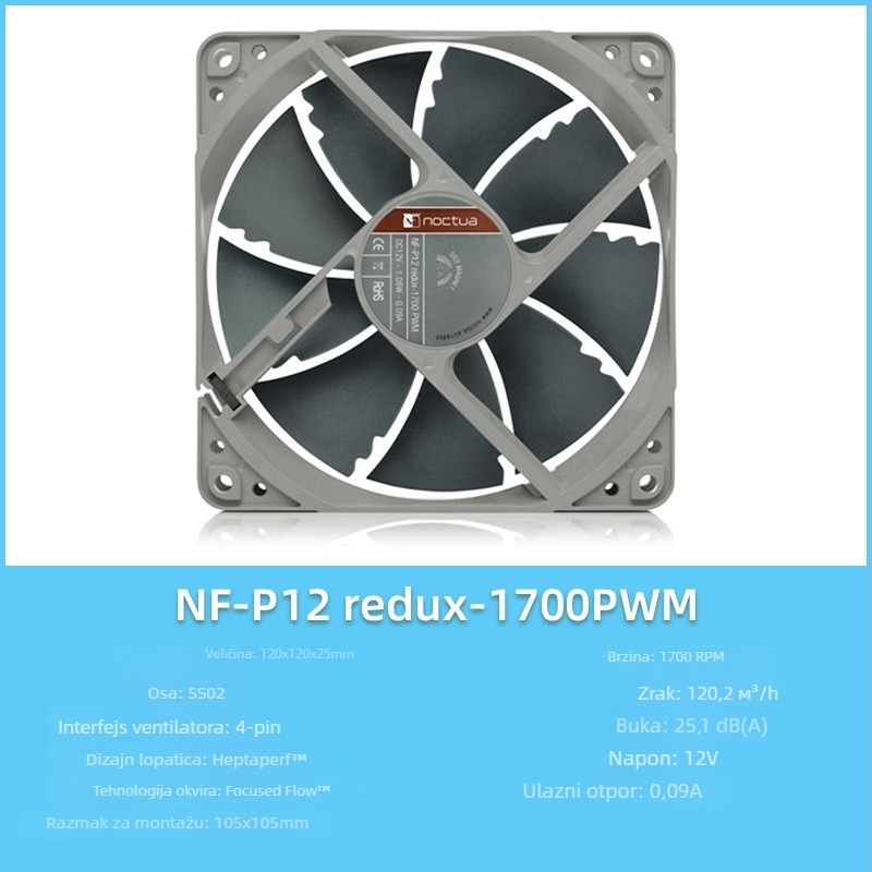 Owl F12/P12 serija PC kućište ventilator, PWM inteligentna kontrola temperature, 5V, 1500 RPM, ležaj SSO2