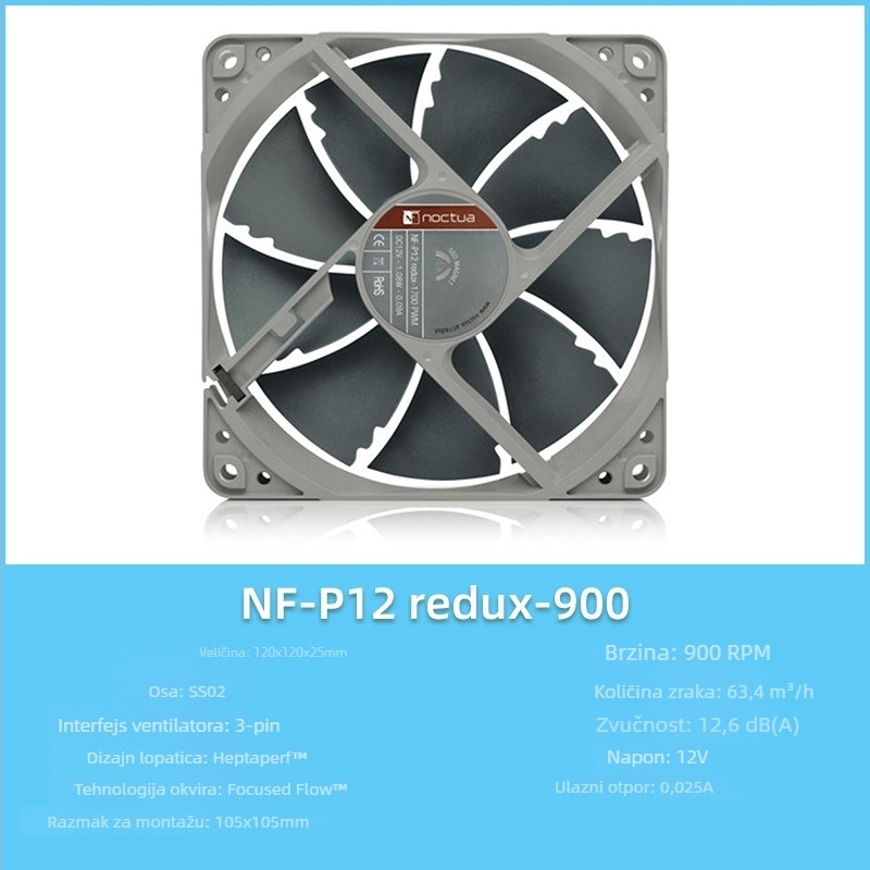Owl F12/P12 serija PC kućište ventilator, PWM inteligentna kontrola temperature, 5V, 1500 RPM, ležaj SSO2