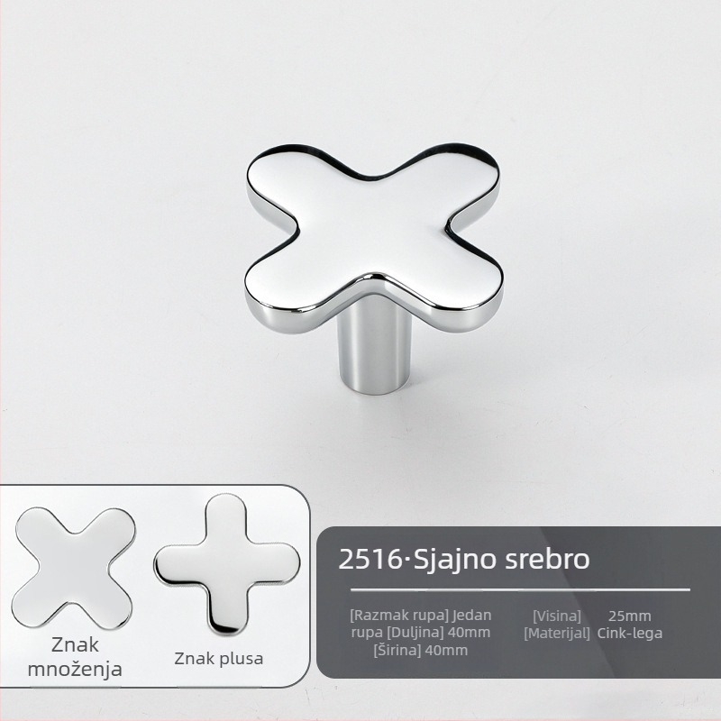 Ručka za ladicu | Moderan minimalistički stil, cinkov legura, lijevanje pod tlakom, oblik šipke, podešivi razmak rupa, model 2519