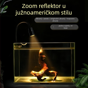 Akvarijski reflektor s promjenjivim intenzitetom i prilagodljivim fokusom, 10W, aluminijska legura, 300 g