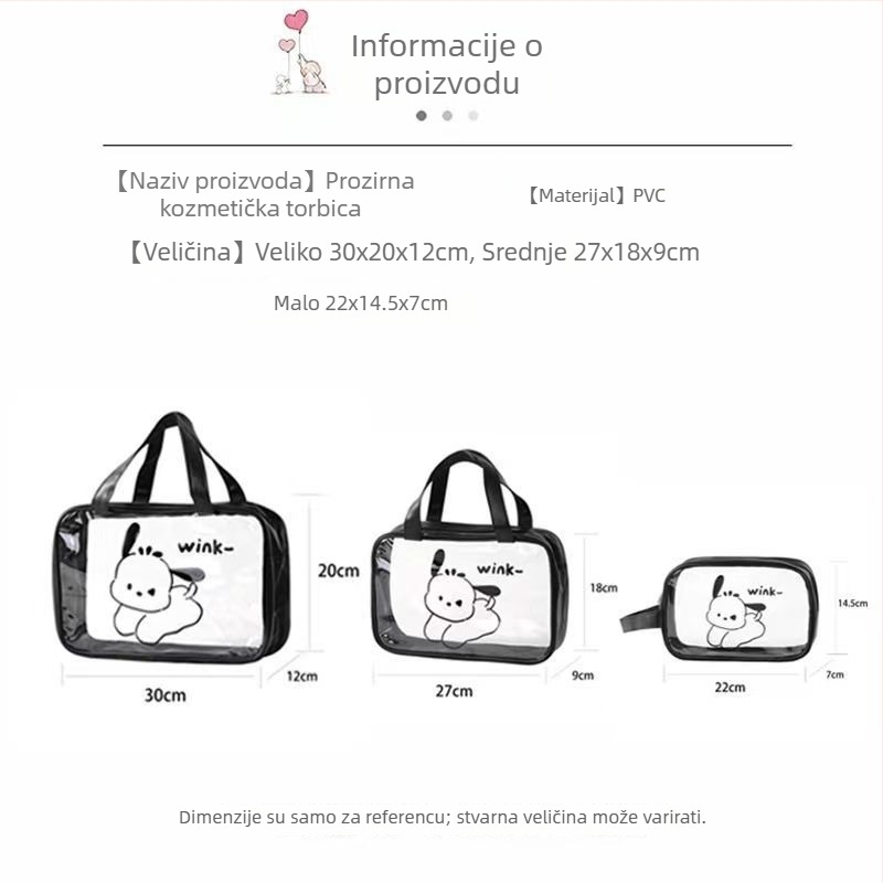 PVC vodootporna kozmetička torbica s životinjskim uzorkom, unisex