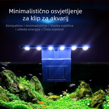 Klip LED svjetlo za akvarij za uzgoj vodnih biljaka, 5W, plastično kućište, 0,3 kg