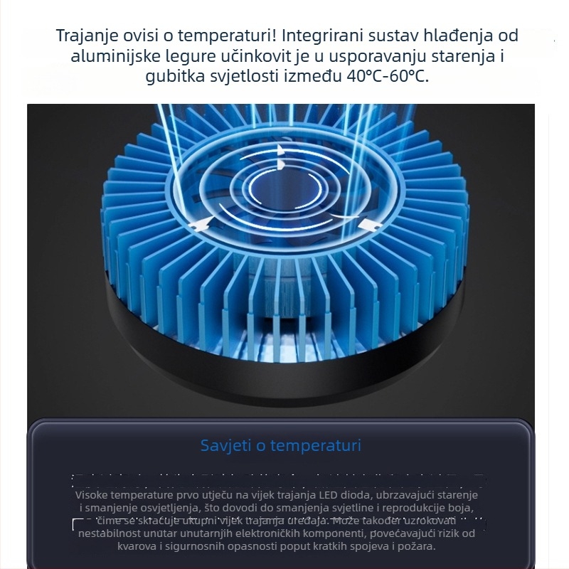 Yee LED svjetlo za akvarij od aluminijske legure, potpuno spektralno za vodene biljke, 35–80W