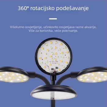 LED svjetlo za akvarij, ABS kućište, 120 g, rasvjeta za vodene biljke