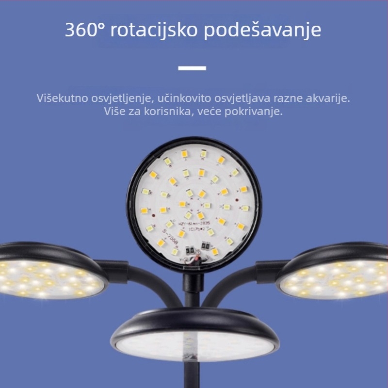 LED svjetlo za akvarij, ABS kućište, 120 g, rasvjeta za vodene biljke
