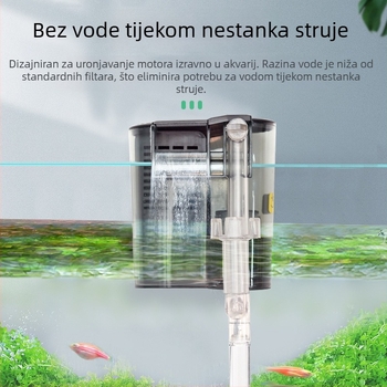 Pumpa za filtriranje akvarija – tri u jednom, potopna, vanjski vodopad, tiho djelovanje