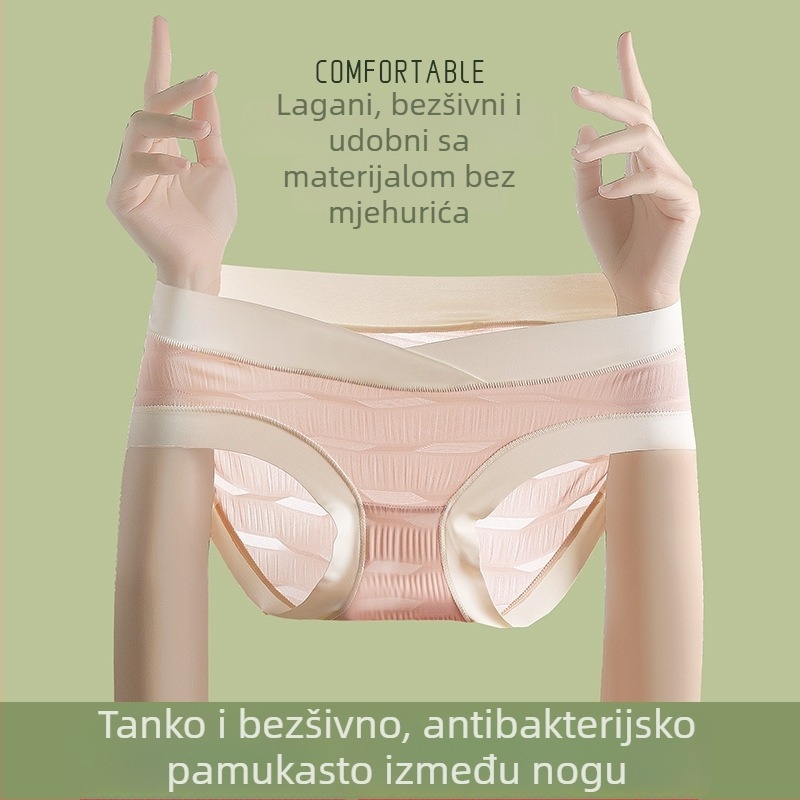 Trudničko donje rublje od Ice Silk, srednji pojas, prozračne, podstava od svile, čipka s mehurićima