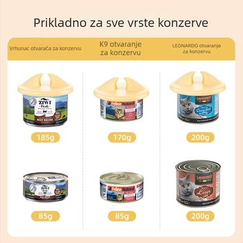Poklopac za konzerve za kućne ljubimce s ugrađenom žlicom, materijal: TPE, marka Seven oh, pakiranje: kutija 400