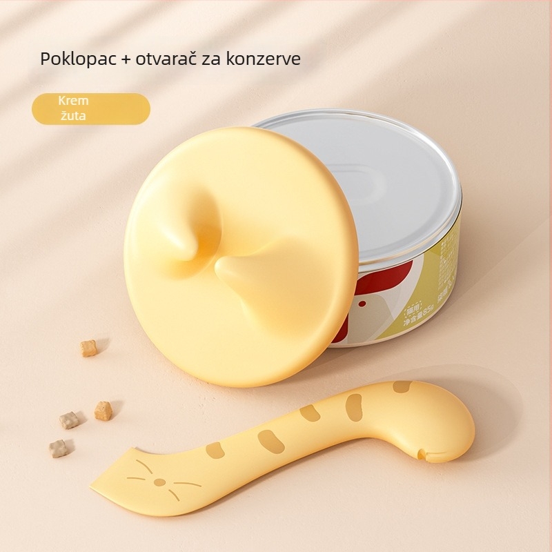 Poklopac za konzerve za kućne ljubimce s ugrađenom žlicom, materijal: TPE, marka Seven oh, pakiranje: kutija 400