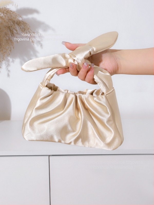 Ženska torbica crossbody od poliestera, plisirani dizajn, horizontalni četvrtast oblik, magnetska kopča, džep za mobitel